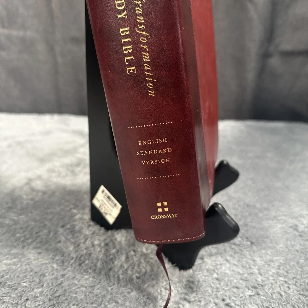 ESV Gospel Transformation Study Bible Red Leather Crossway 2018 Book Very Good